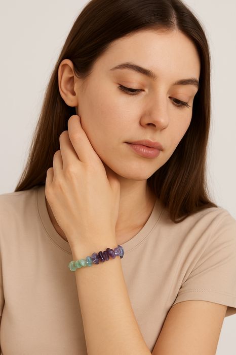 Аметист & Авантюрин – гривна за баланс и лекота