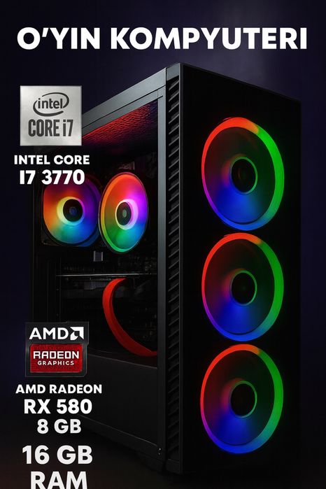 Core i7 3770 Ram 16GB RX580 8GB
