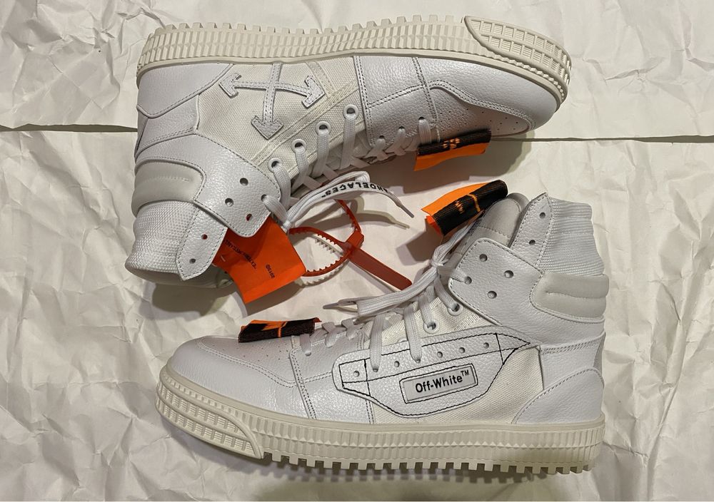 Adidasi Off White Off Court 3.0 Triple White