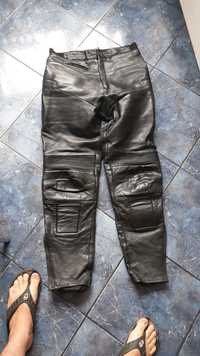 Pantalon moto piele cu protectii