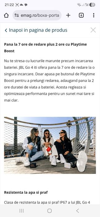 Boxa portabila JBL Go 4