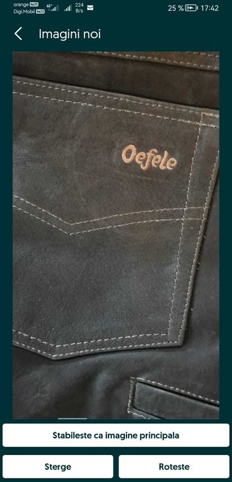 Pantaloni piele moto M L
