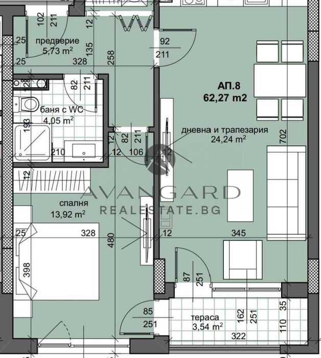 Продава се Двустаен апартамент в Пловдив, Тракия - 73 кв.м за 1548 €/кв.м - Снимка #6