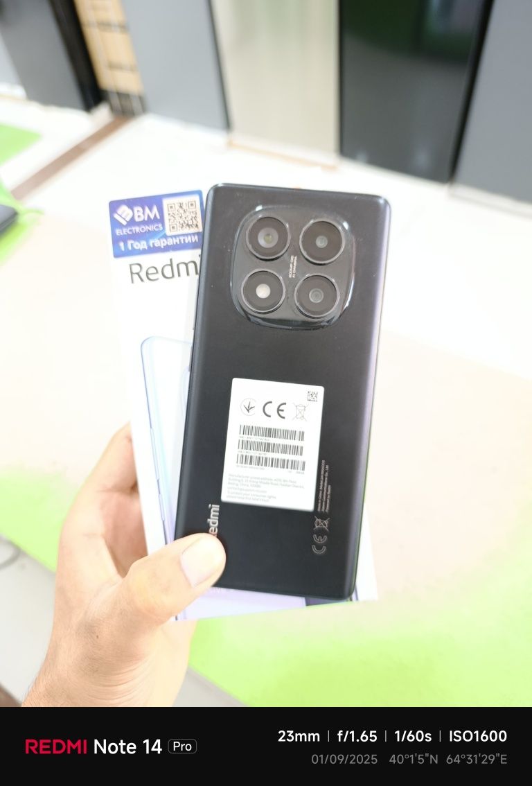 Redmi not 14 Pro garantiya bor 8/256 olinganiga 1 oy boʻlgan