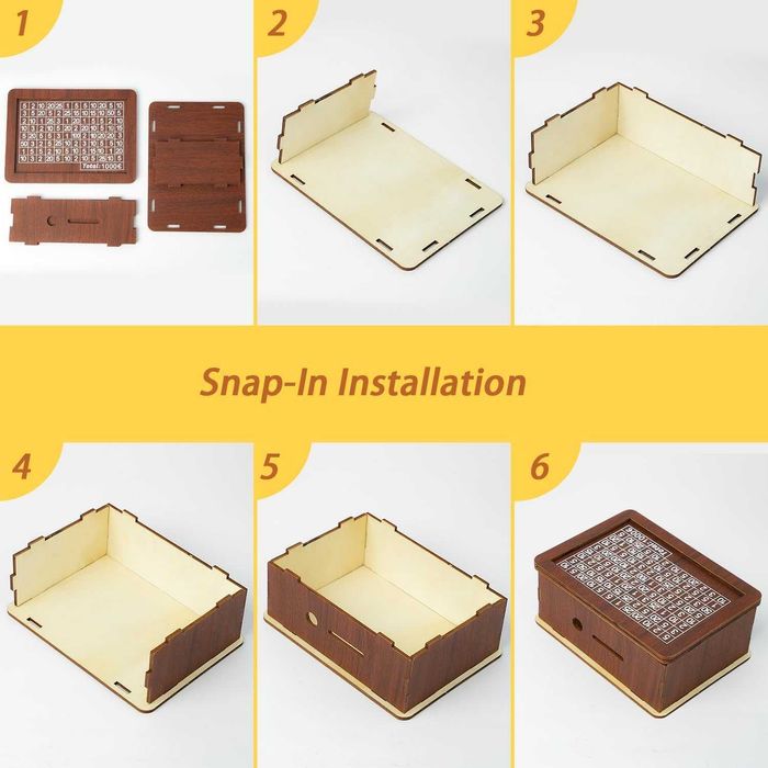 Дървена касичка с цел за спестяване от 3000 евро цифри за отбелязване