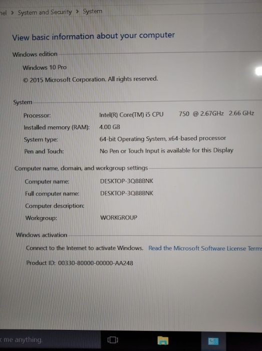 Desktop i5,ssd 120gb