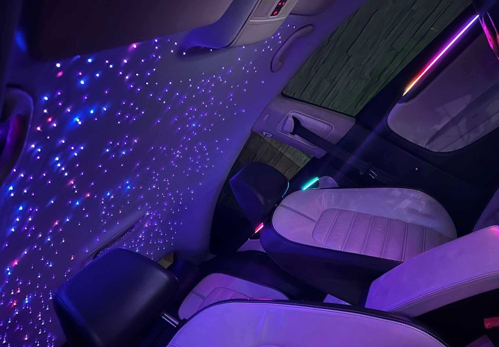 Kit Fibra Optica Plafon Instelat 20W cu TWINKLE, RGBW 1100 Fire 3M