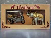 Моторикша и слоник сувенир метал из Таиланда.