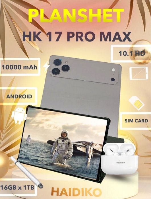 haidiko planshet 17pro max zori