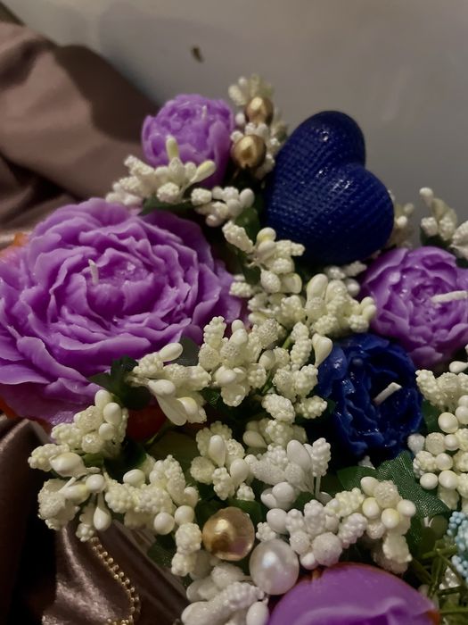 Букет от соеви свещи