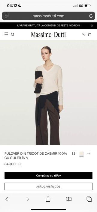 Pulover Massimo Dutti casmir S