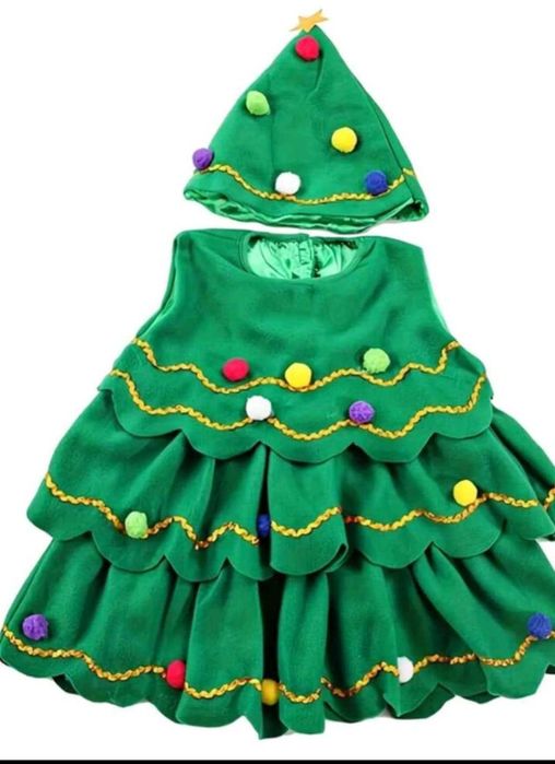 BRAD costum rochie (spiridus fulg de nea spiridusa mos carciun mag ren