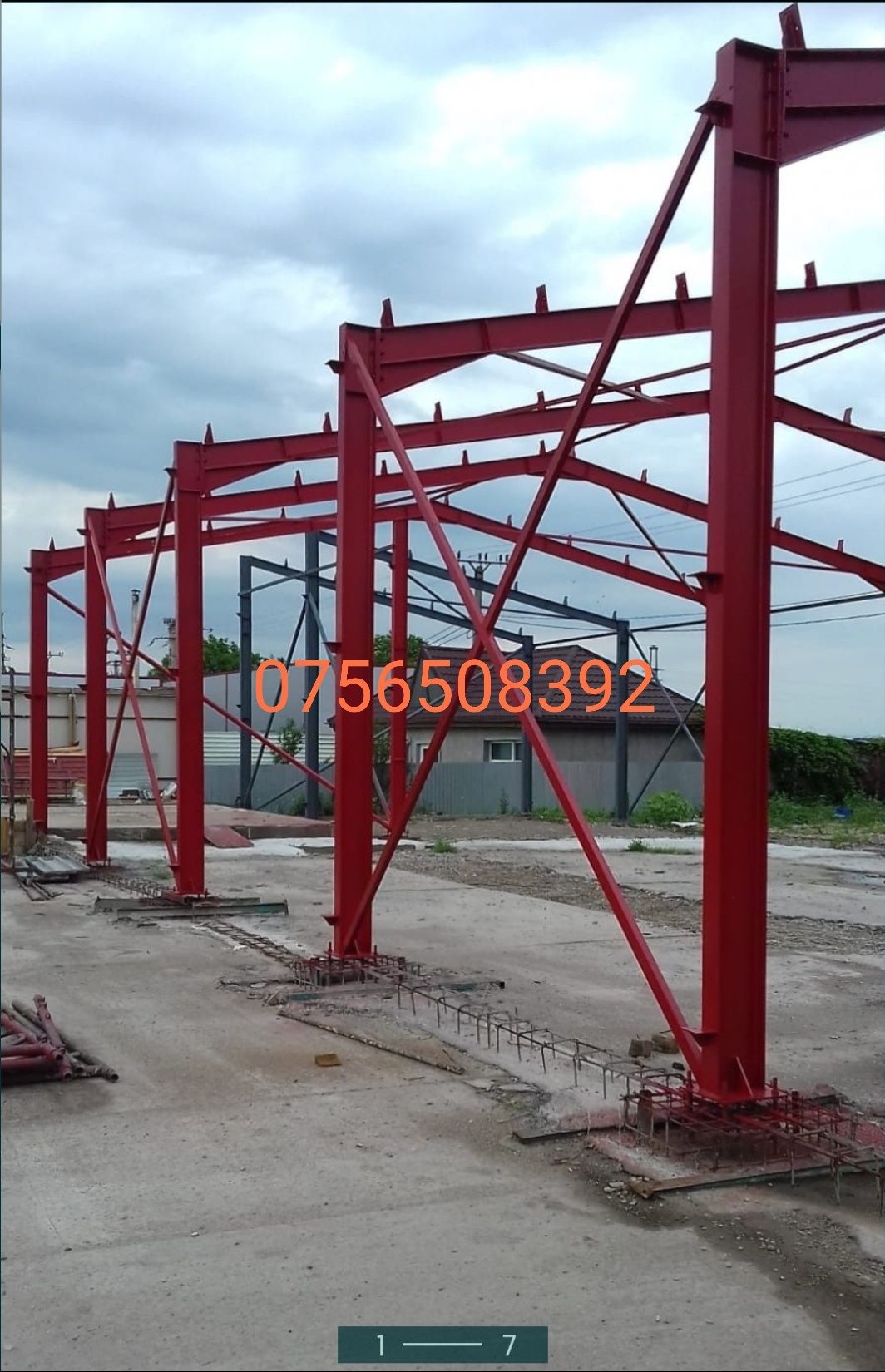 Vand structura hale metalică 12x30x4x4,5x5 m 7600e