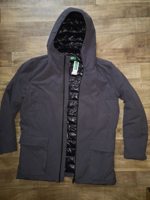 Geaca captusita cu puf gasca United Colors of Benetton NOU L/XL