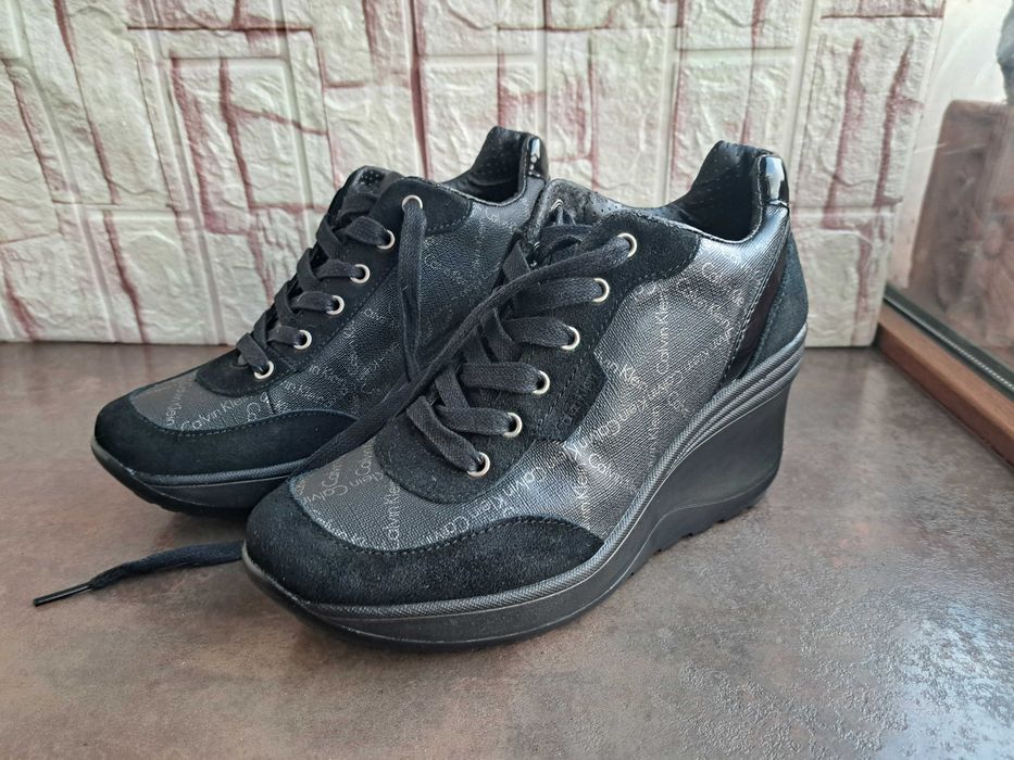 дамски сникърси,маратонки,,спортни обувки на платформа,CALVIN KLEIN,38