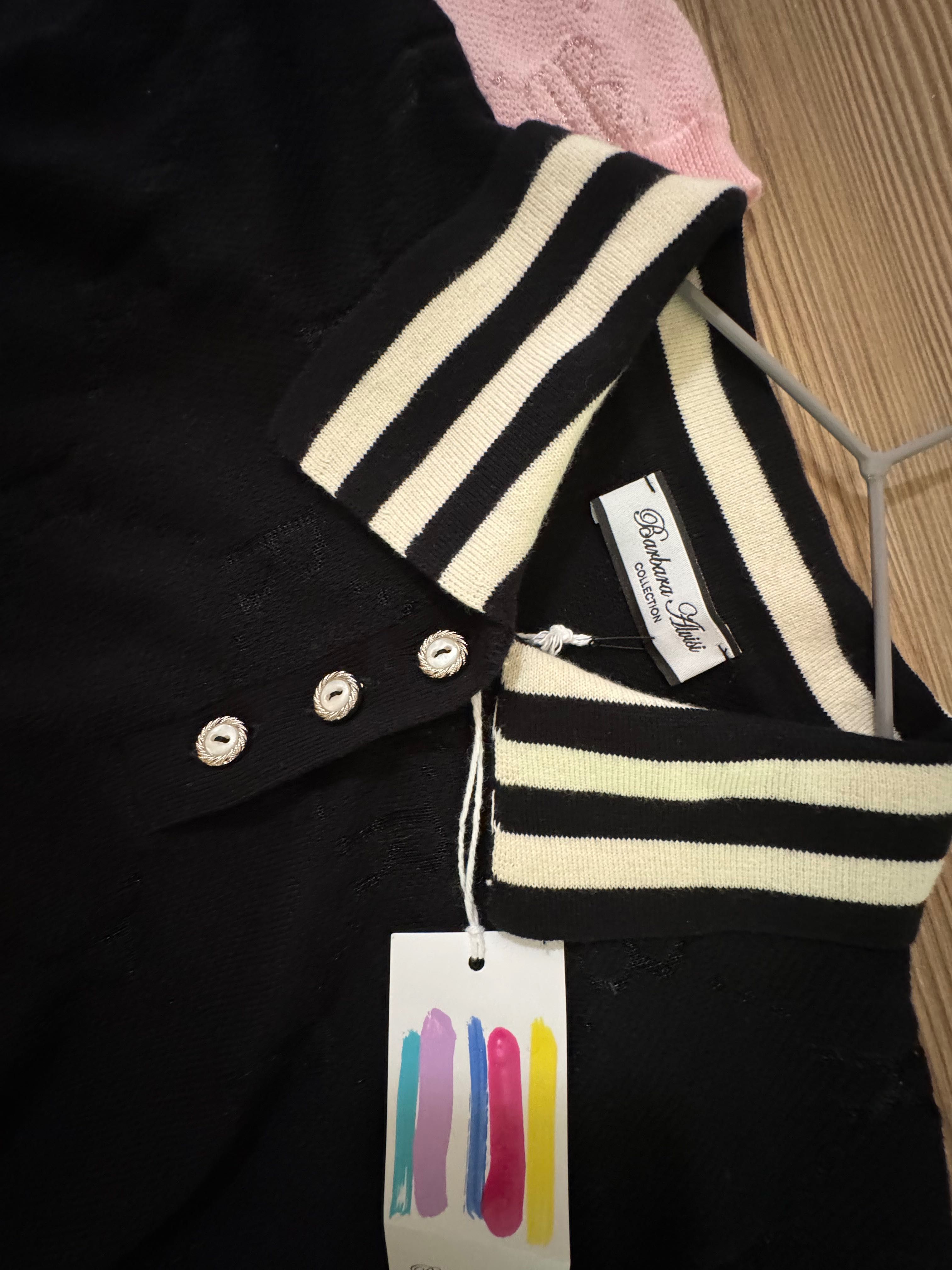 Тениска с яка поло риза блуза Италия Barbara Alvisi S/M (Zara, guess)