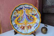 Platou mare ceramica de colectie MAJOLICA DERUTA Raffallesco Italia