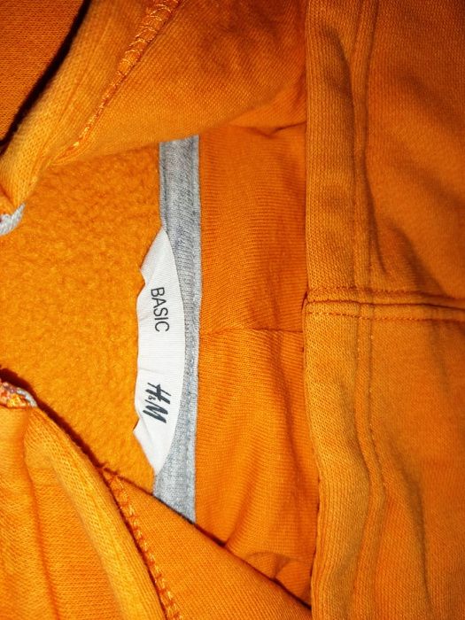 Детски оранжев памучен полар H&M