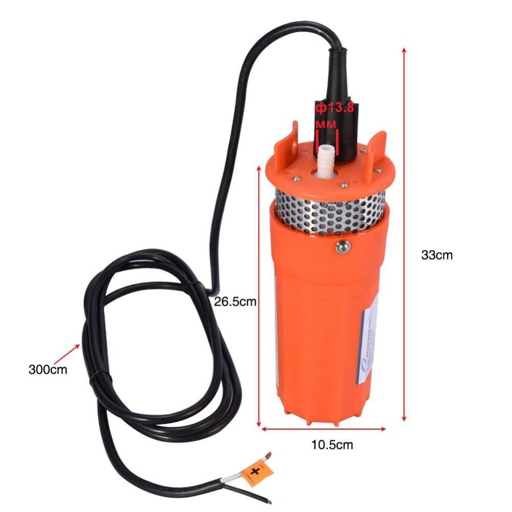 Потопяема сондажна соларна водна помпа 12V 360л/час 24V 3000л/час