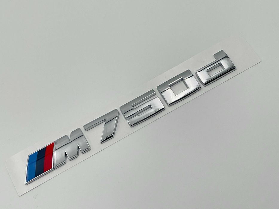 Emblema compatibila BMW M750d crom