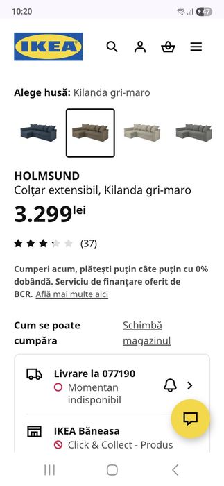 Coltar extensibil  Ikea