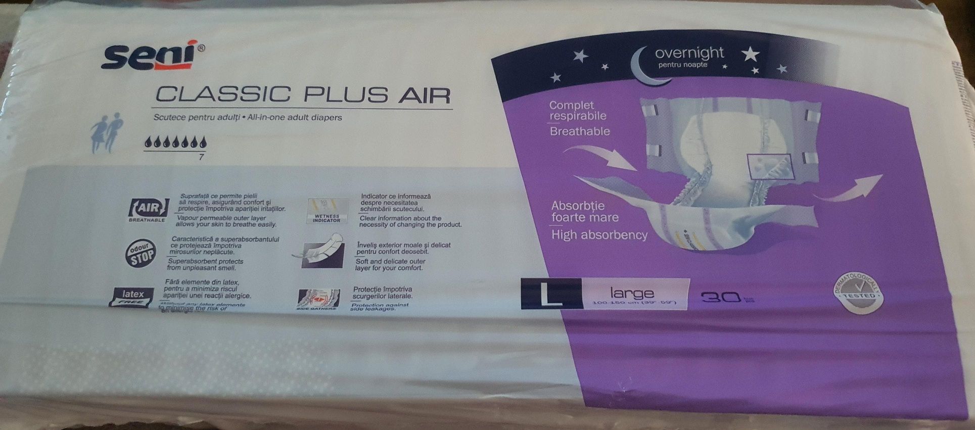 Vând Scutece adulti Classic Plus Air, Large, 30 bucati, Seni