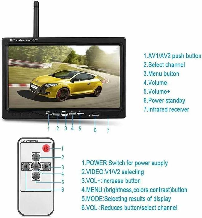 WIFI Систеза За Паркиране, Бус, Рейс, Камион, Кемпер, 7"