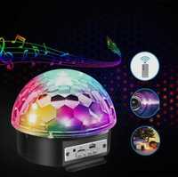 Цветомузыка - Диско шар  MP3 с флешкой и пультом