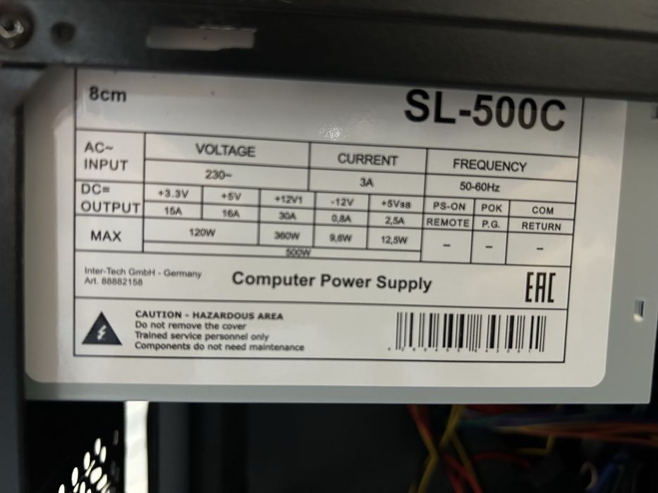 Carcasa plus sursa 500W noua