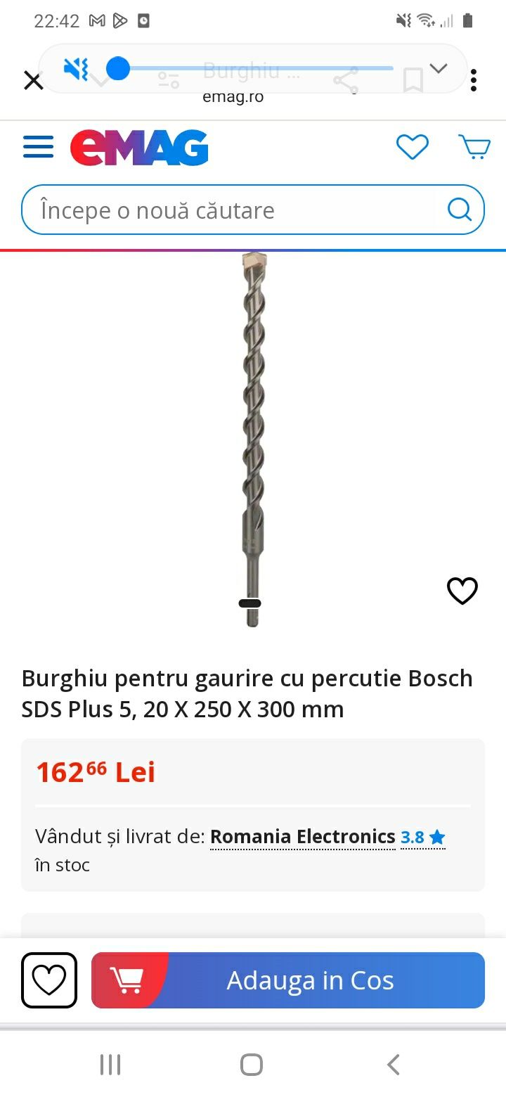 Burghiu pentru gaurire cu percutie Bosch SDS Plus 5 20 X 250 X 300 mm