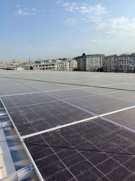 Quyosh panellari Ornatish \ Солничные панел Установка