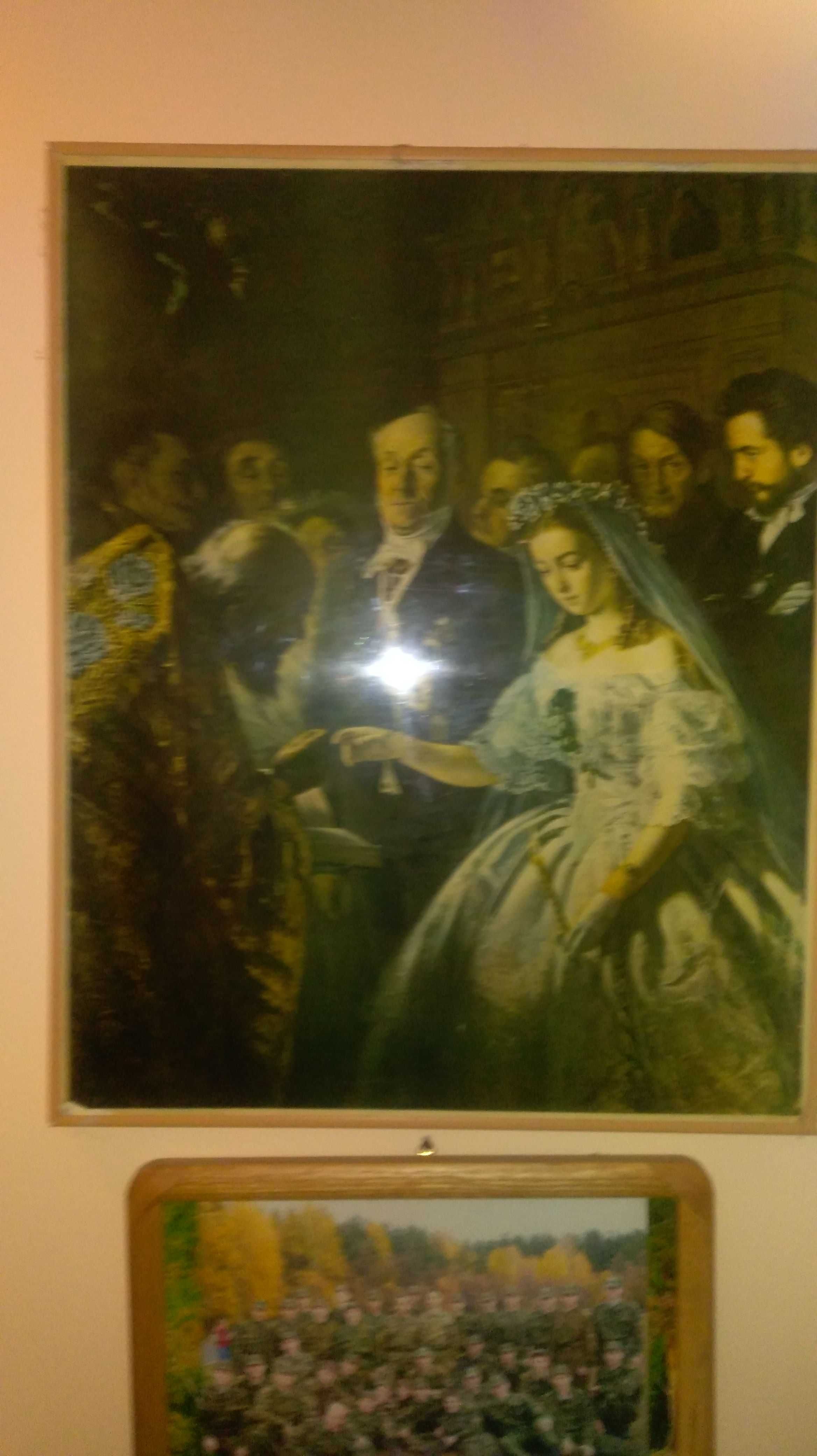 Неравный брак- картина В.В. Пукирева в полировке размер рамки 48×64см