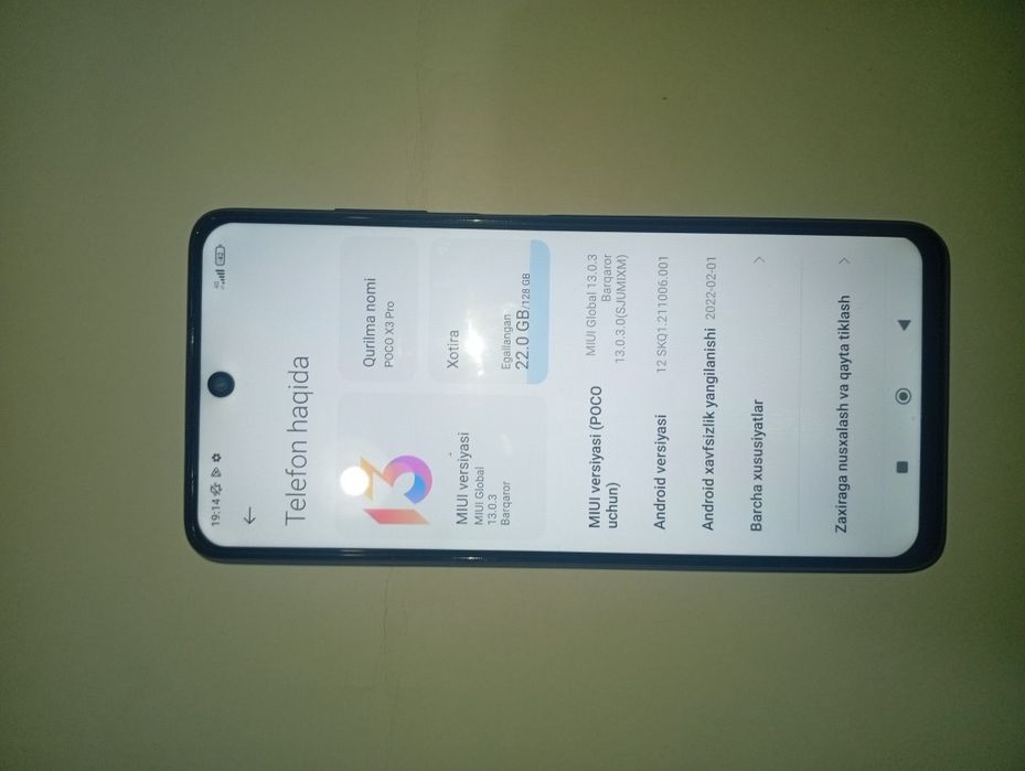 Xiaomi poco x3 pro