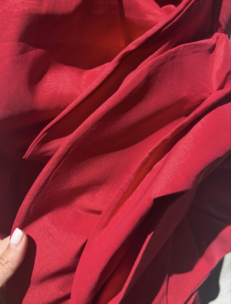Rochie de nuntă roșie, mărimea 38 purtată o singură dată