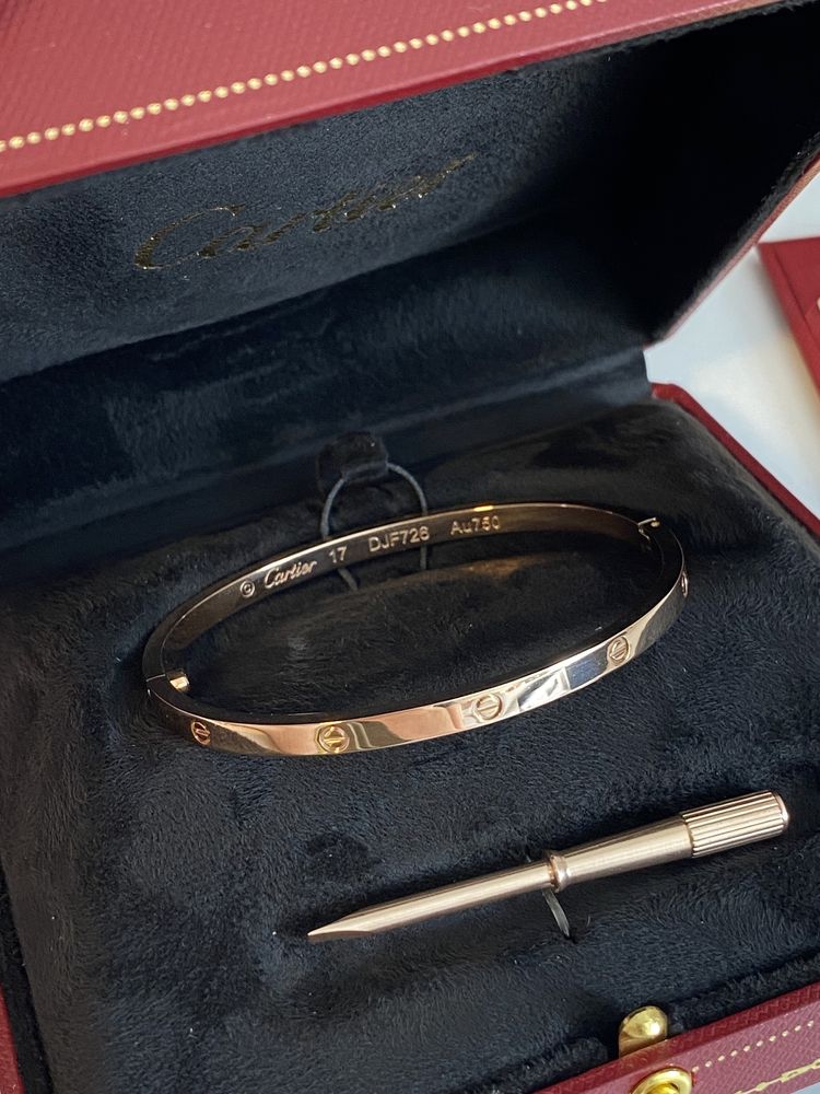 Brățară Cartier Love Small 17 Rose Gold 750 cu cutie