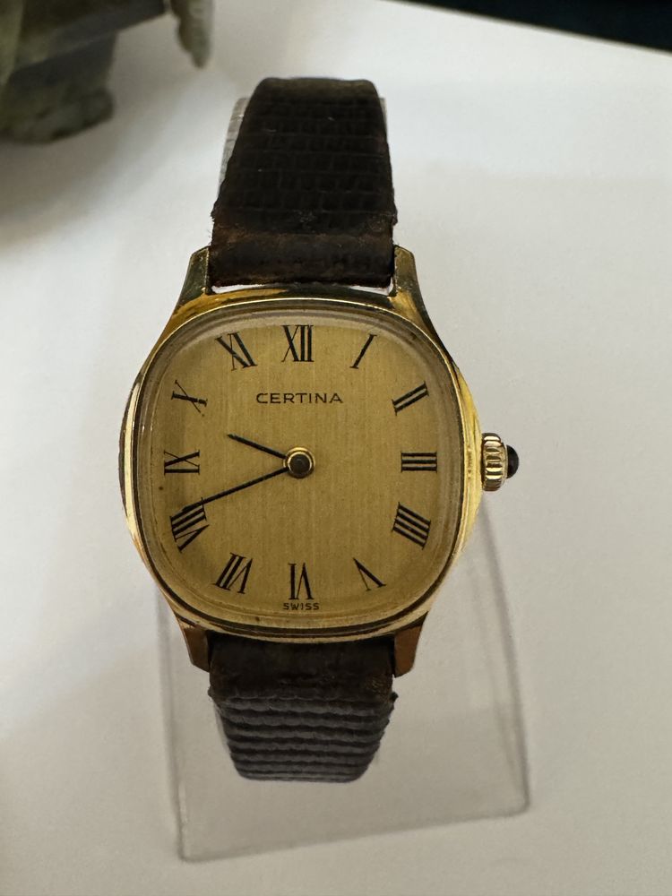 Ceas dama, Certina. Mecanic, swiss made. Placat aur