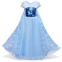 Rochie rochita Frozen Elsa cu volane 3.4,5 ani