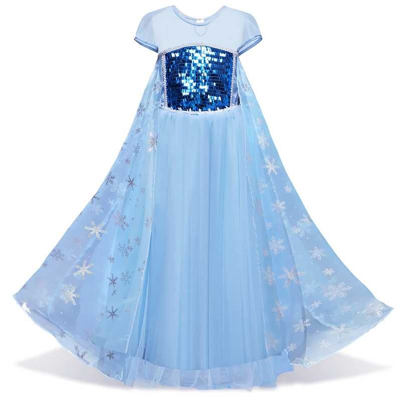 Rochie rochita Frozen Elsa cu volane 3.4,5 ani