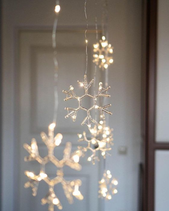 Гирлянда Снежинка Нить