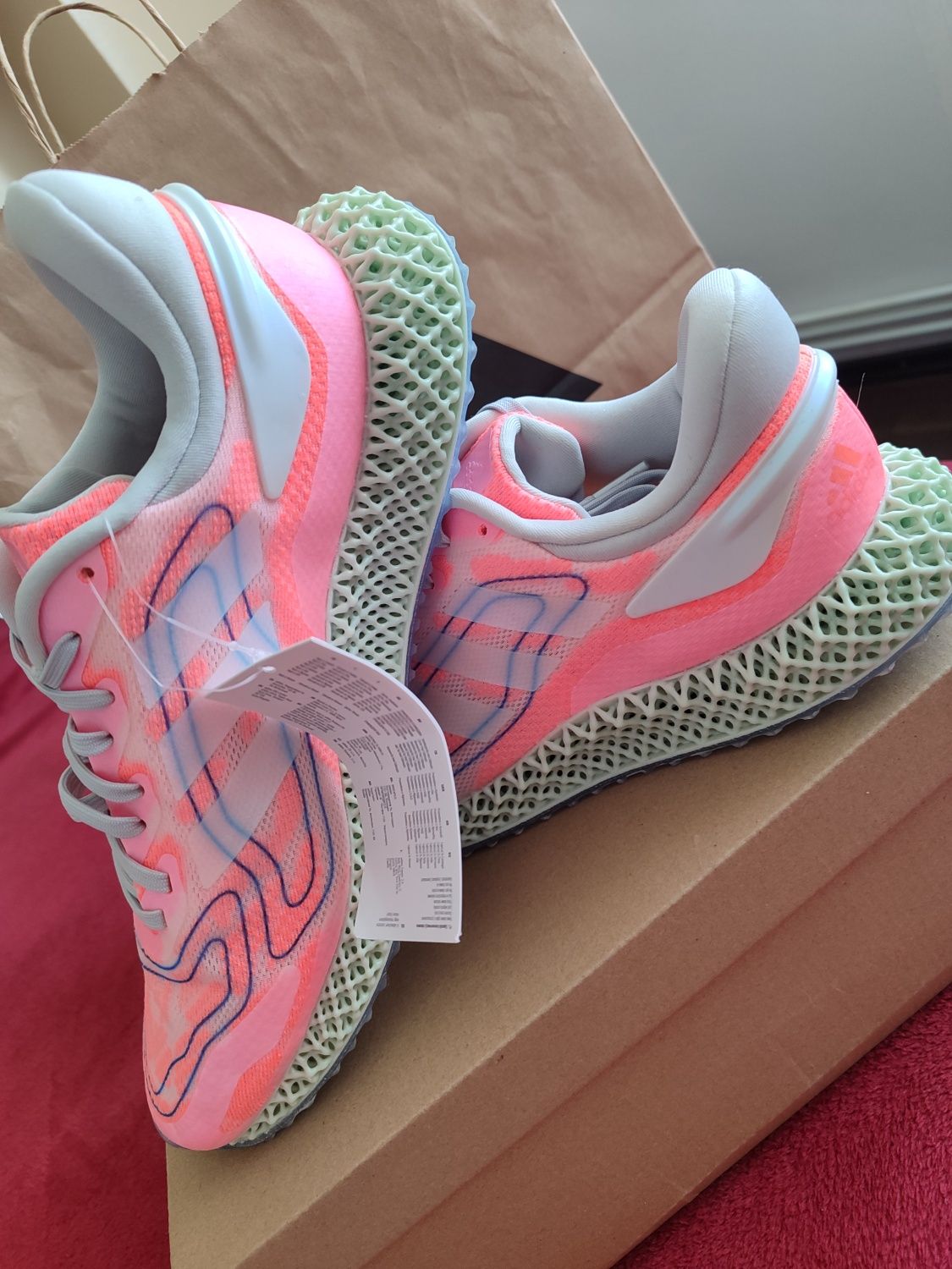Adidas 4D - Signal Coral Running Size 42 - UK 8