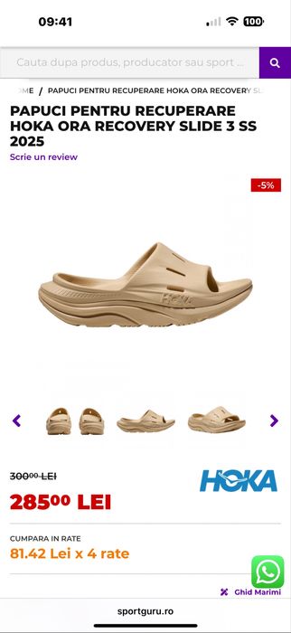 Papuci Hoka recovery