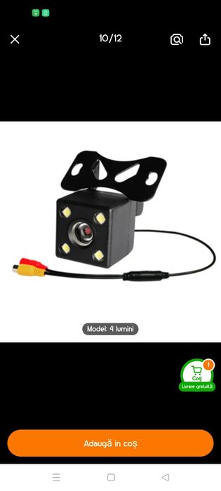 Camere mansarier cu LED (sistem night vision)
