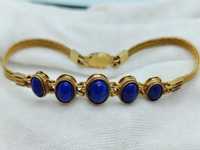 Bratara Regala Aur 18K Cu Lapis Lazuli Unicat