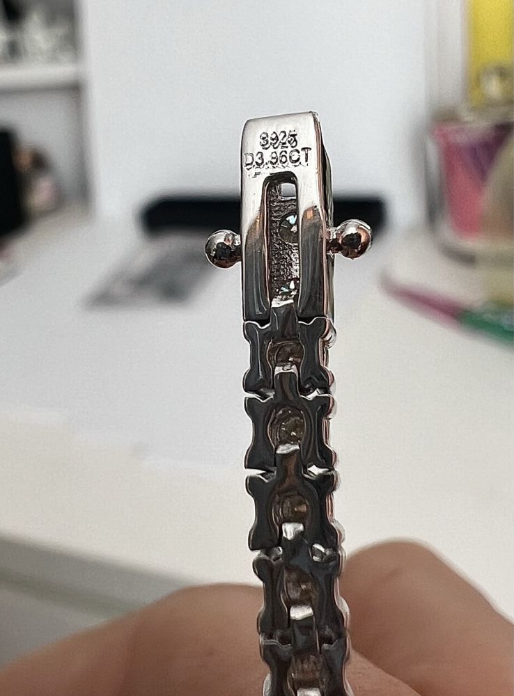 Bratara tennis cu moissanite