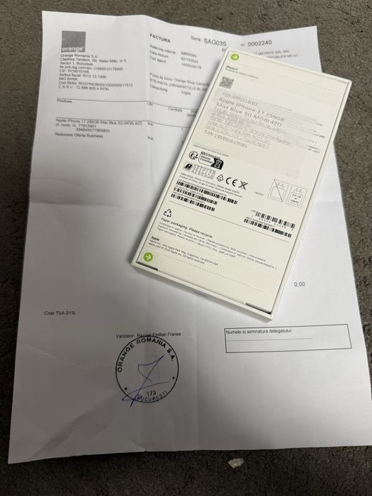 Oferta ! Iphone 17 256 gb SIGILAT ! Factura si garantie ! SIM FIZIC
