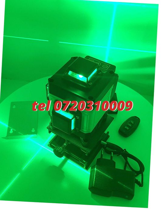 Reducere Auto Nivela Laser Verde Kamoon 16 Lini 4d 30m Cu Detector M