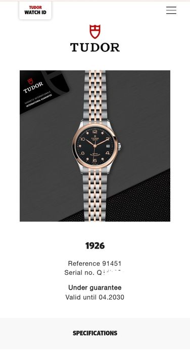 Tudor 1926 Aur Otel + diamante