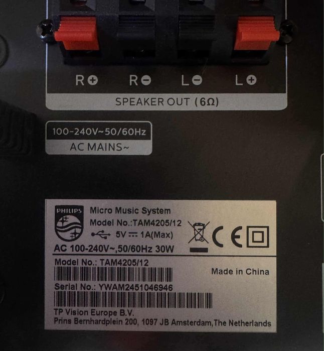 Phillips micro music player series 4000 USB/SD уредба