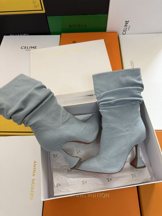 Amina Muaddi дамски дънкови ботуши New Season