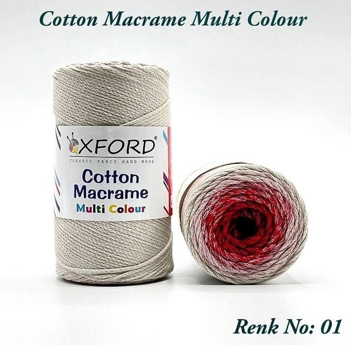 Oxford cotton macrame